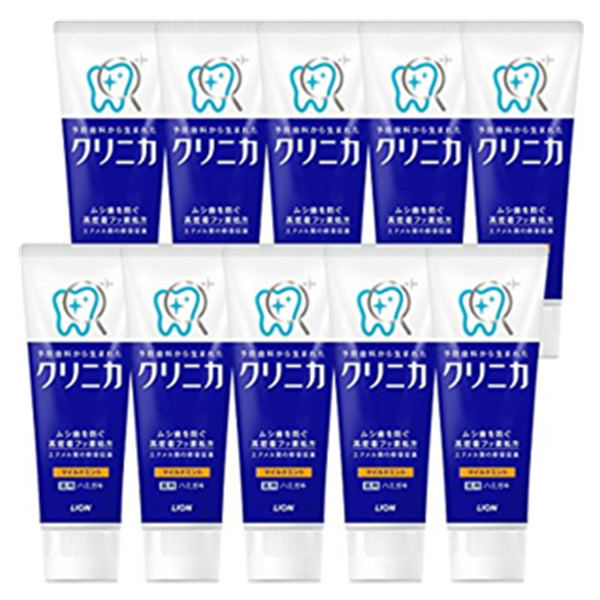 美白防蛀！LION 狮王口腔护理 酵素美白护齿牙膏 130g*10支