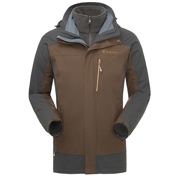 户外保暖！探路者冲锋衣两件套三合一KAWD91300