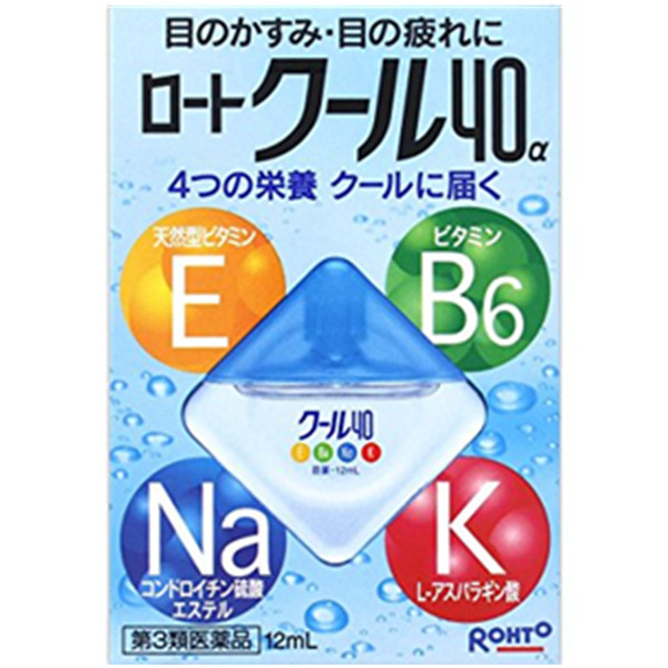 缓解眼睛疲劳！乐敦ROHTO COOL 40&alpha; 滴眼液 12ml