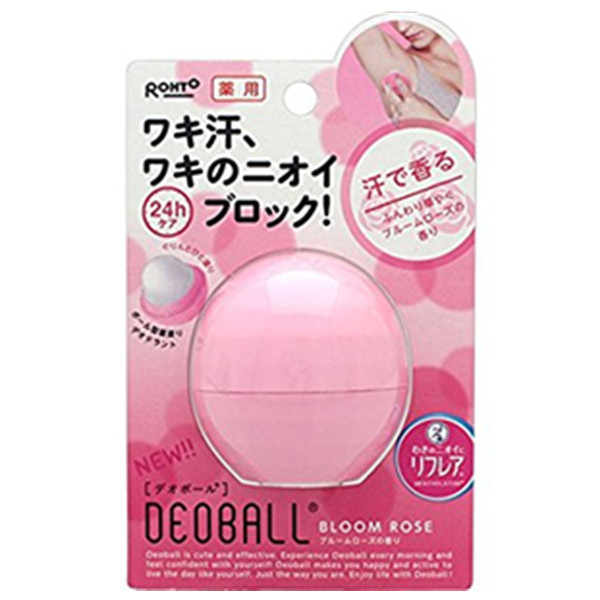 出门必备！ROHTO DeoBall 24小时除臭止汗香体膏 玫瑰香15g