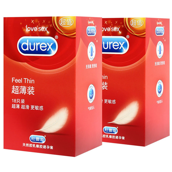 超薄设计！Durex杜蕾斯避孕套超薄18只装*2