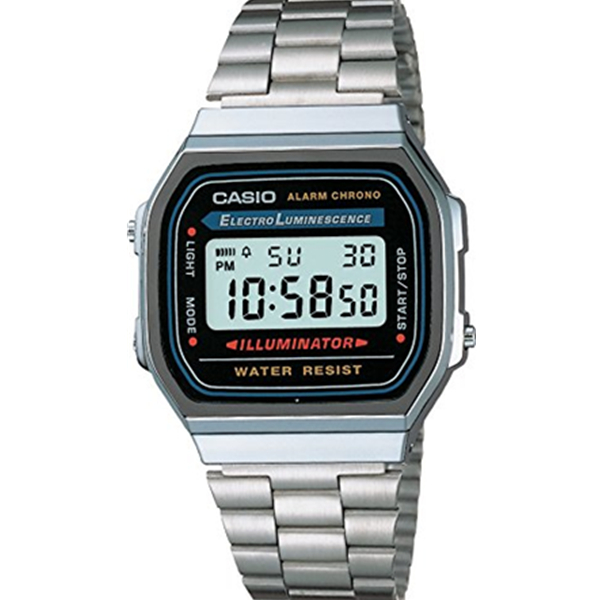 低价精品！Casio 卡西欧 A168W-1 男士不锈钢手表