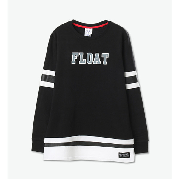 休闲舒适！FLOAT 简约字母拼色套头卫衣
