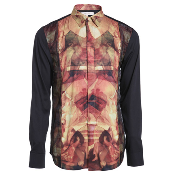 新风尚好价！TRENDIANO休闲印花拼接长袖衬衫3151010020