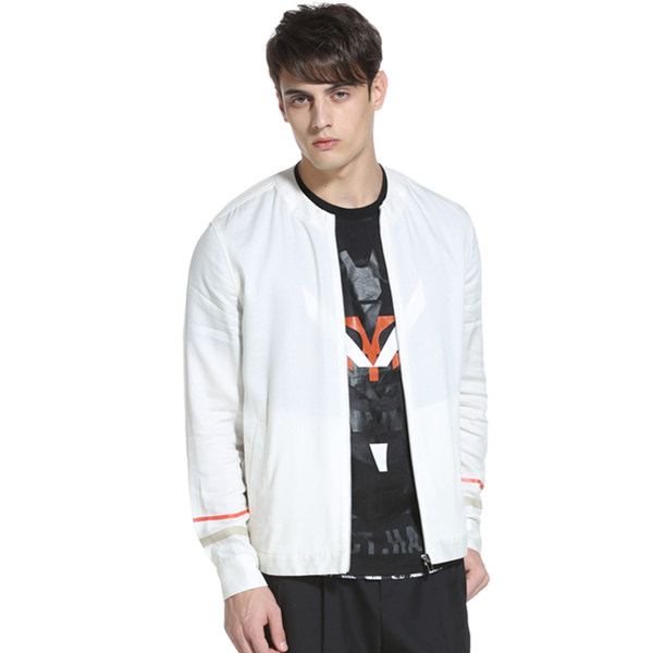 新风尚好价！TRENDIANO印花薄款圆领夹克外套3152040880