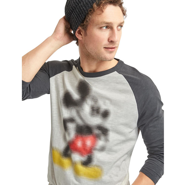 休闲百搭！Gap x Disney纯棉米奇长袖棒球T恤465942