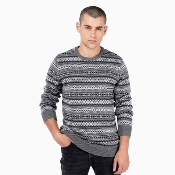 新风尚好价！Levi's李维斯蓝白灰圆领套头毛衣27549-0002