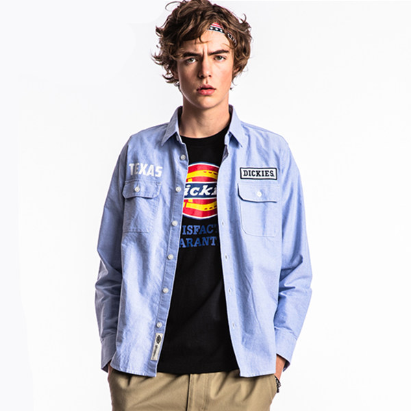 精致帅气！Dickies全棉牛津纺印花徽章衬衣171M20EC02