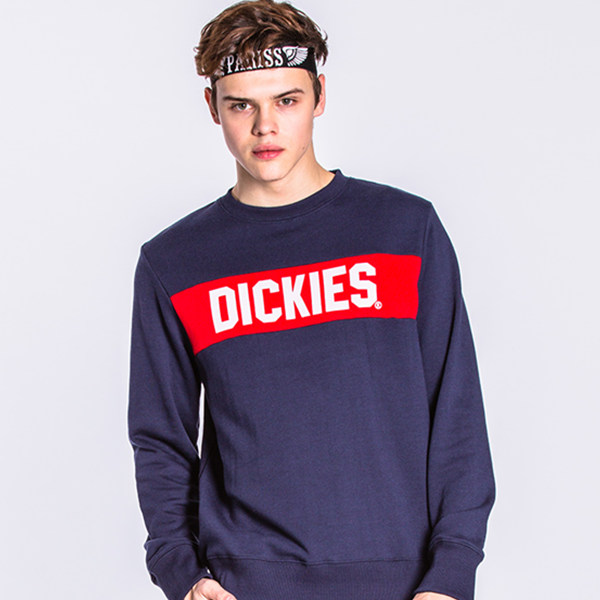 休闲百搭！Dickies拼接套头印花男上衣171M30EC01