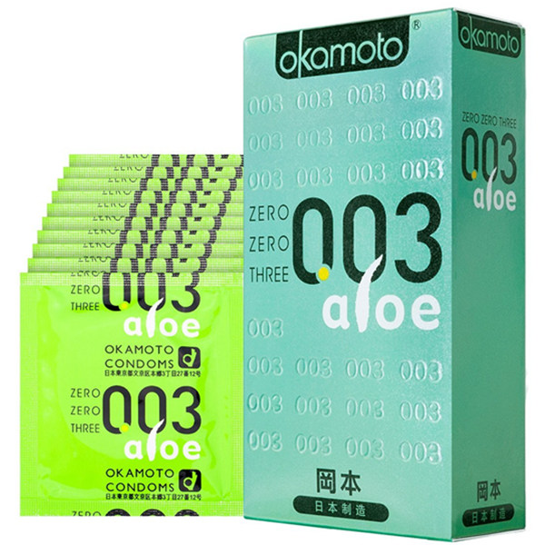 黄金品质！Okamoto冈本避孕套超薄003芦荟10片装