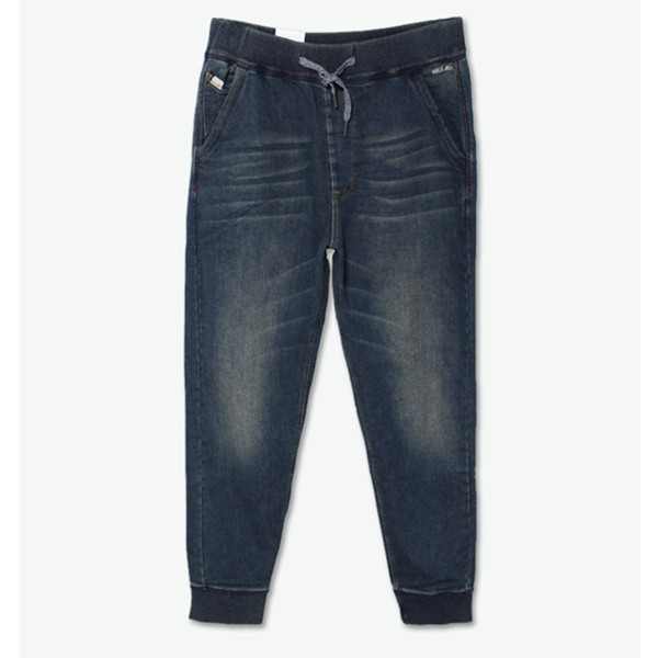 运动休闲！ABLE JEANS 男式牛仔束口运动裤