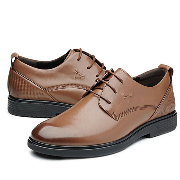 商务休闲！红蜻蜓男士系带皮鞋WTA6498