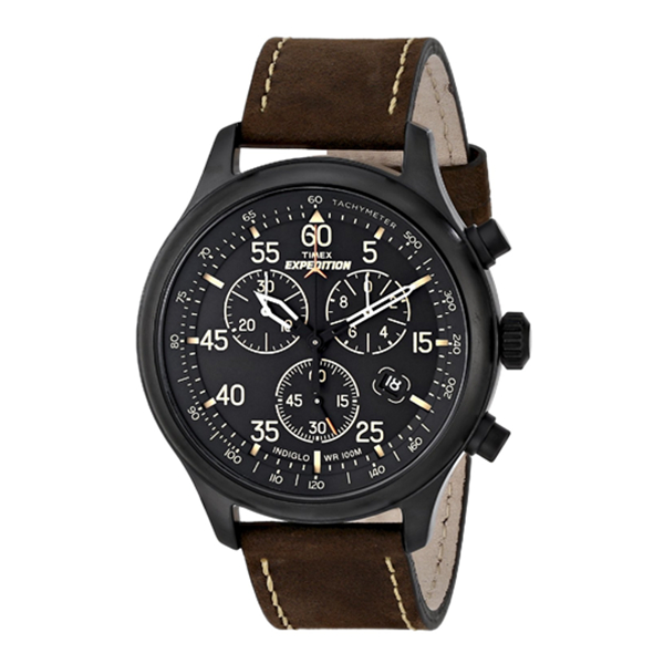真皮表带！TIMEX 天美时 Expedition 男士时装腕表
