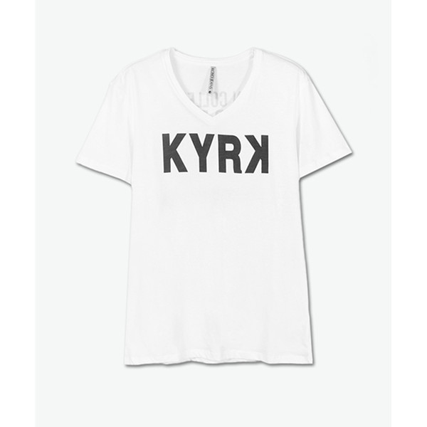 简单舒适！KOYO KYRK字母印花V领短袖T恤