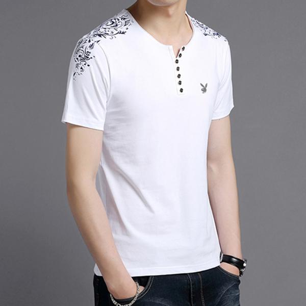 柔软舒适！花花公子青年男士短袖T恤SYF-16191