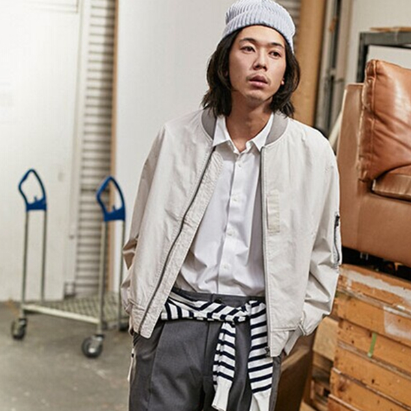 军事风！GU极优男士夹克长袖棒球服MA-1