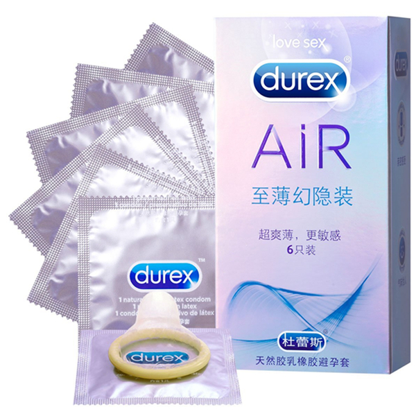 快干持久！Durex杜蕾斯避孕套AIR至薄幻隐装6只