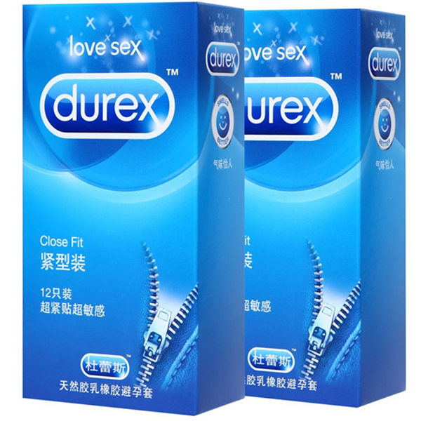 紧贴设计！Durex杜蕾斯避孕套紧型装12只*2盒