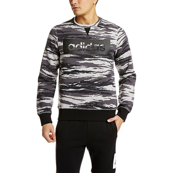 时尚迷彩！adidas阿迪达斯针织套头衫AY6253