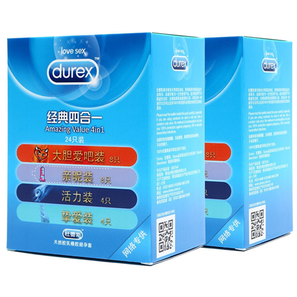 好价再来！Durex杜蕾斯经典四合一组合装24只*2
