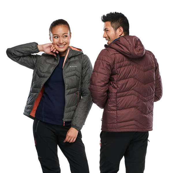 防风保暖！迪卡侬可折叠轻薄羽绒棉服QUECHUA L2D