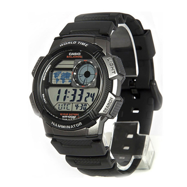 耐用美观！CASIO 卡西欧 AE1000W-1B 男款运动腕表