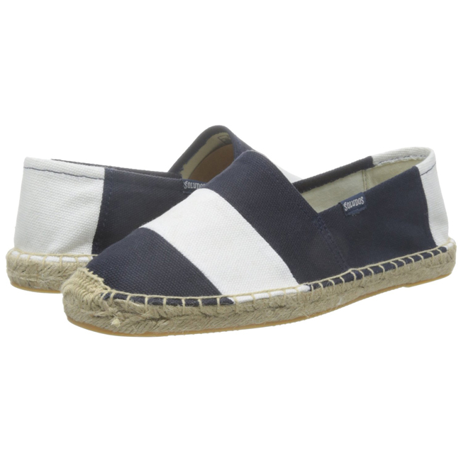 透气轻盈！Soludos 条纹一脚蹬Original Barca