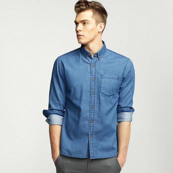 春夏定制！佐丹奴牛仔衬衫01047004