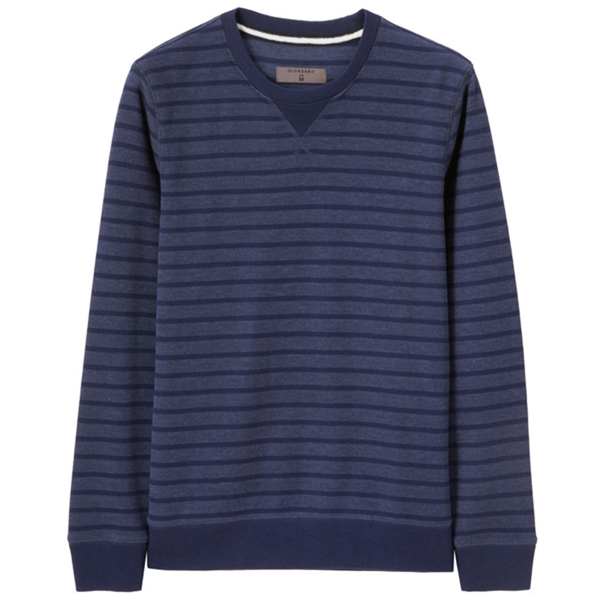 厚实保暖！佐丹奴男式撞色条纹套头衫01026659