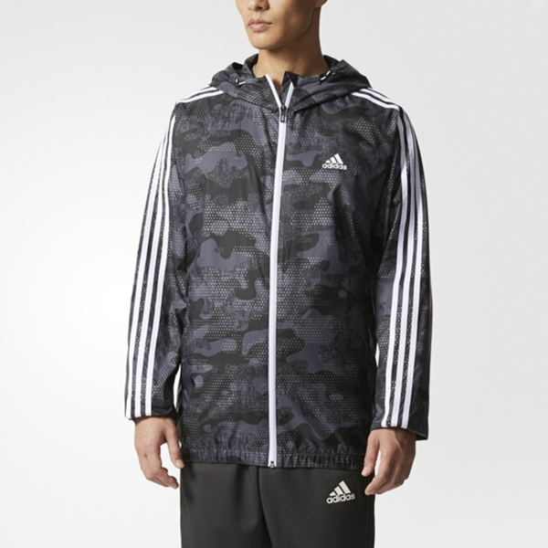 运动型格！阿迪达斯男子梭织茄克BK5532