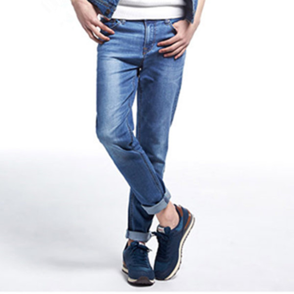 三色可选！森马韩版弹力休闲浅色牛仔裤直筒裤