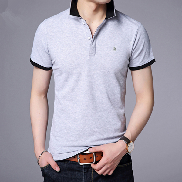 潮帅有型！花花公子纯色T恤8812