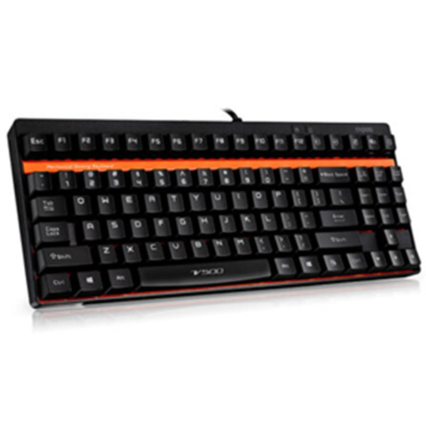 清脆手感！Rapoo雷柏V500机械游戏键盘