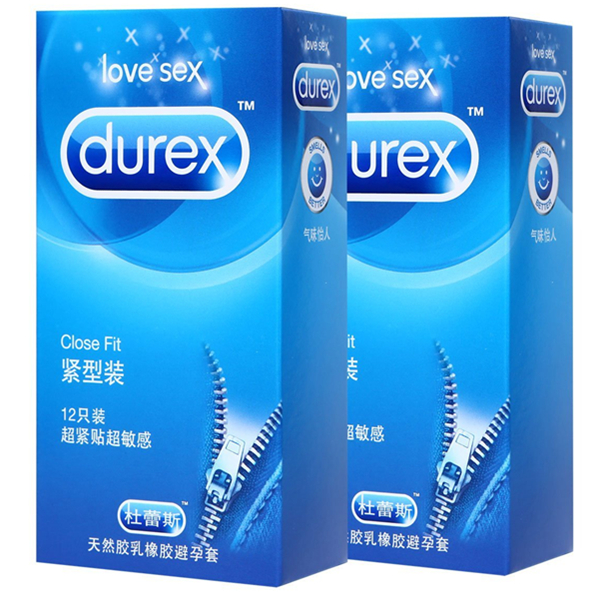乐享激情！Durex杜蕾斯避孕套紧型装12只*2盒