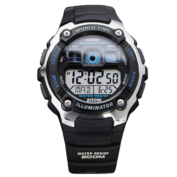 便宜耐用！CASIO 卡西欧 AE-2000W-1A 男士休闲运动表