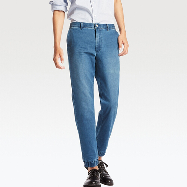 店庆价！UNIQLO优衣库束脚运动裤(牛仔)194287