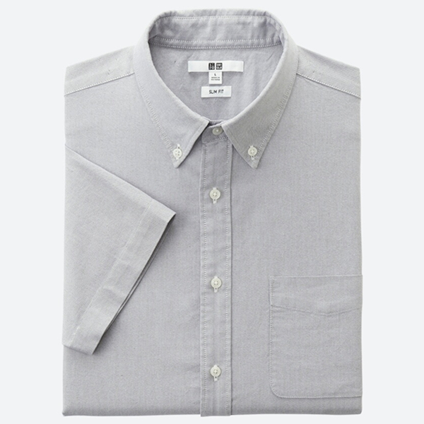 经典设计！UNIQLO优衣库牛津纺修身衬衫183600