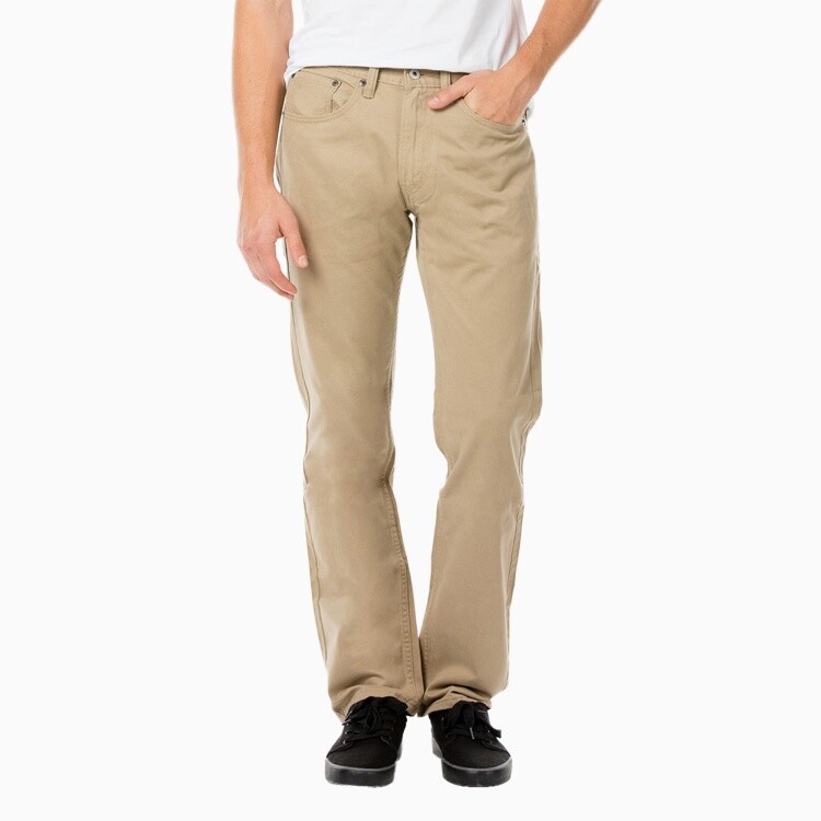 休闲百搭！Levi's李维斯505系列男士直筒卡其色休闲裤00505-1167