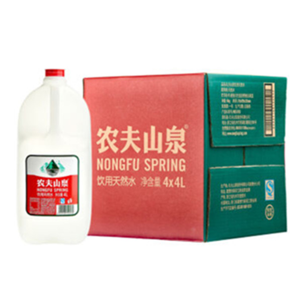 品质保证！农夫山泉饮用天然水4L*4瓶 整箱