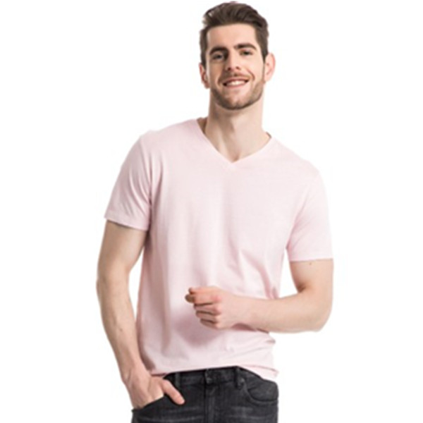 三色可选！Gap纯棉基础款V领短袖T恤524357 W