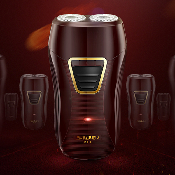 干净利落！SID超人SS211双刀头浮动电动剃须刀