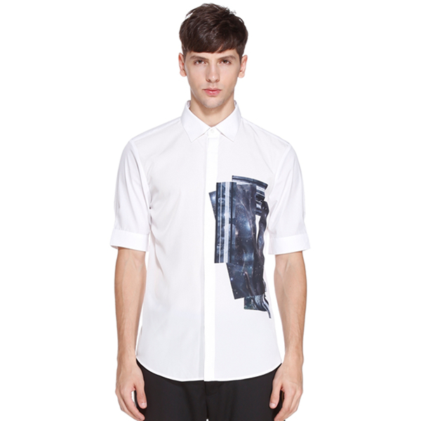 个性有范儿！TRENDIANO拼接短袖衬衣衬衫3152013230