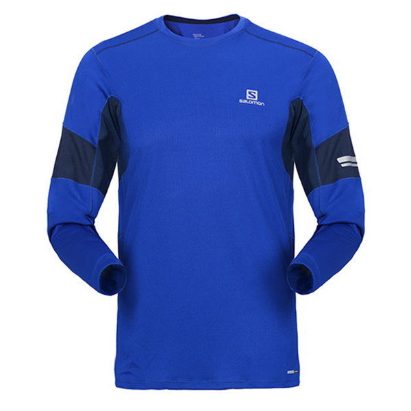 轻量柔软！Salomon萨洛蒙男款户外跑步长袖T恤AGILE