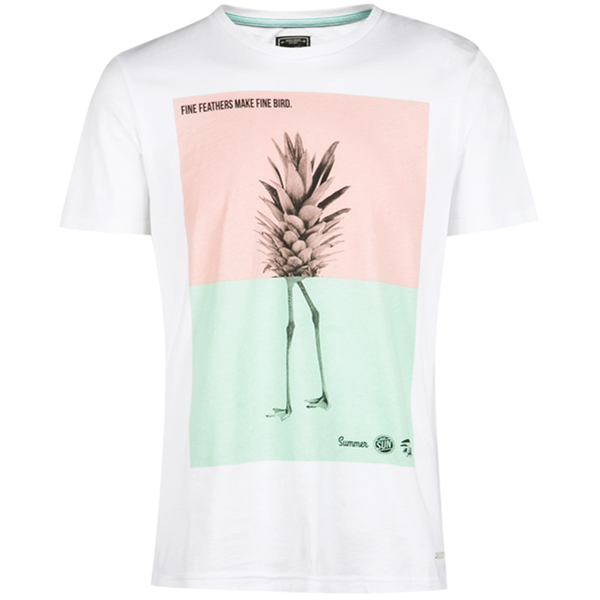 价格不错！SELECTED思莱德印花修身男圆领短袖T恤C|416201015