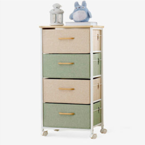 安全美观！溢彩年华 收纳柜 日式棉麻布抽屉柜子