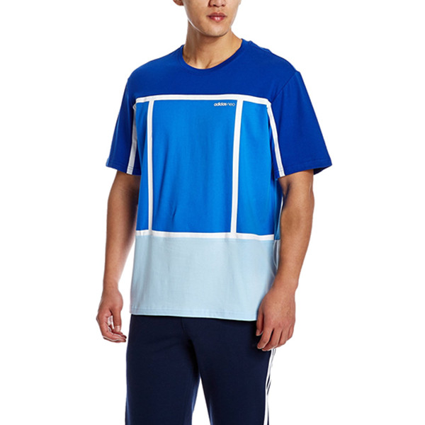 时尚阳光！adidas NEO 阿迪达斯运动生活 男式 短袖上衣