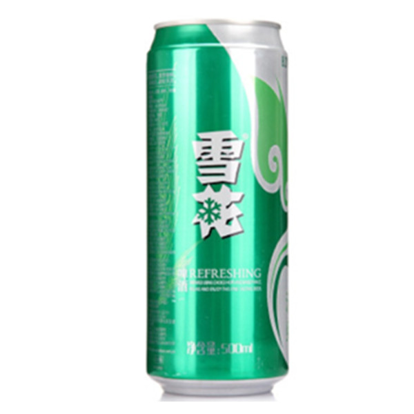 清香品味！雪花啤酒 8度清爽500ml*12听整箱装