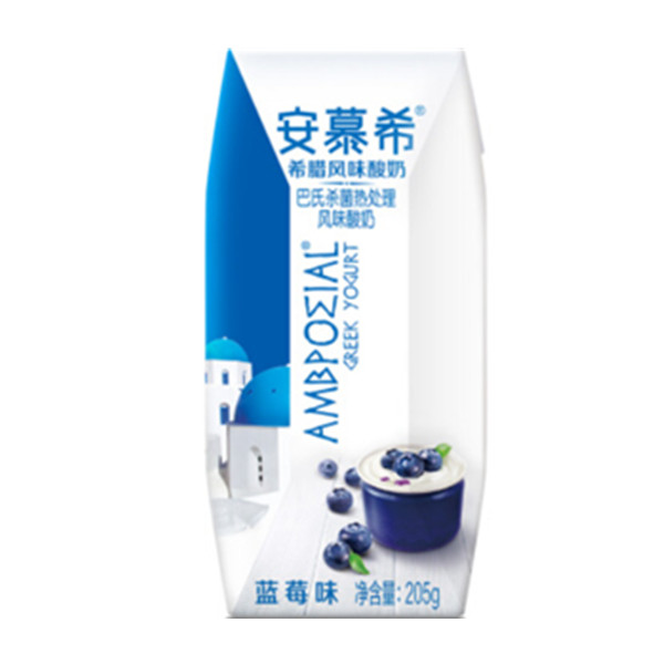 优质奶源！伊利 安慕希希腊风味常温酸奶蓝莓味205g*12盒/礼盒装