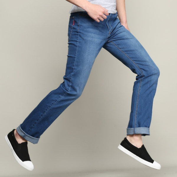 年轻时尚！真维斯男士修身中腰青年潮流牛仔长裤62-181588
