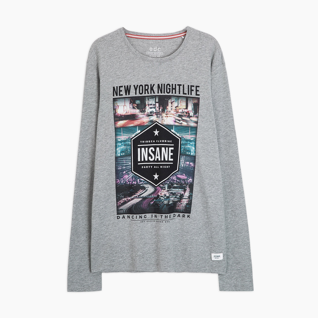 男神节好价！ESPRIT时尚图案长袖T恤-126CC2K016